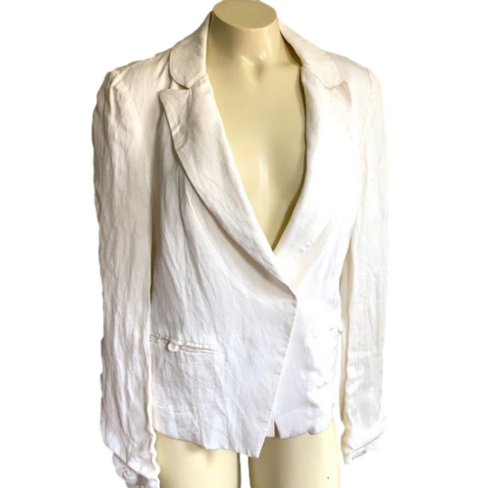 BROCHU WALKER ivory blazer Med $345 NWT